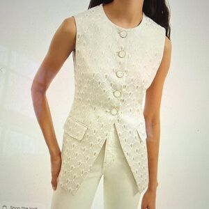 VERONICA BEARD Lois Gold-Print Vest Size 8